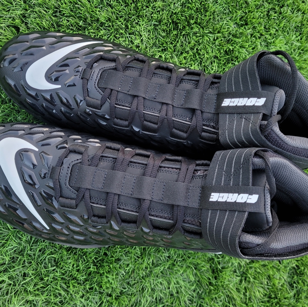 Nike force savage pro 2 black white football Cleats  AH4000- 002